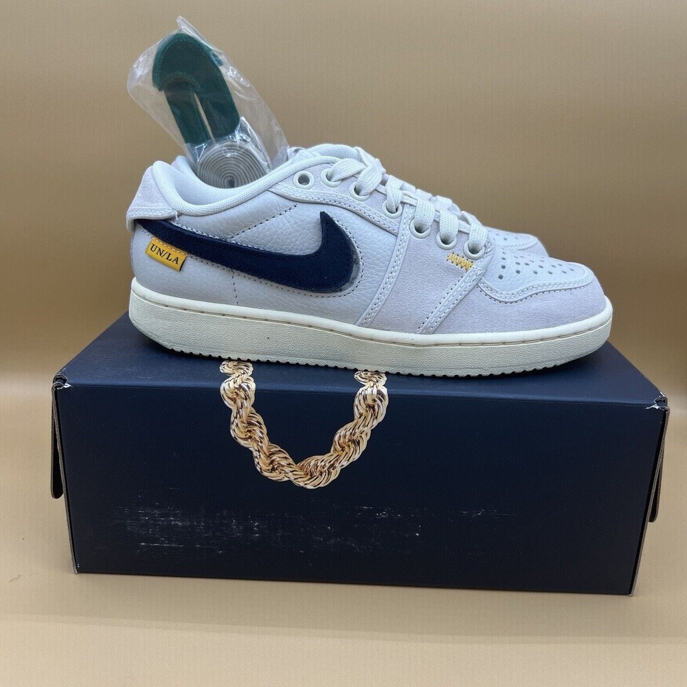 Jordan 1 Retro AJKO Low SP Union Sail Leather- Men's 4 - Picture 6 of 12